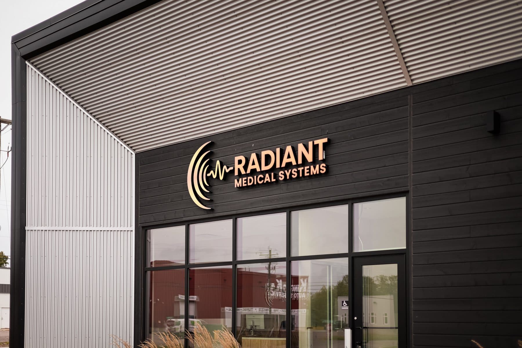 The Radiant Medical Systems sign above the clinic entrance